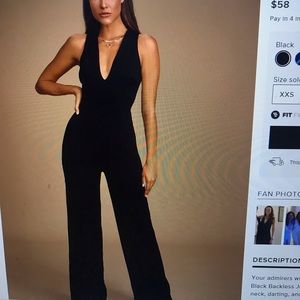 Black jumpsuit with open back
